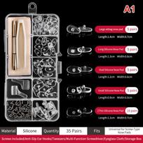 Nose Pads For Eyeglasses Silicone Air Chamber 10 Pair Replacement With Screwdriver For Spectacles Everyday Convenience A1
