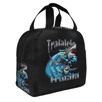 Italian Brainrot Tralalelo Tralala Lunch Bag Men Women Cartoon Shark Diver Cooler Warm Insulated Lunch Box for School One Size