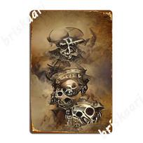 Pirates Skulls Bones Old Style Pirate Image Poster Metal Plaque Club Pub Garage Classic Wall Plaque Tin Sign Posters 20X30CM