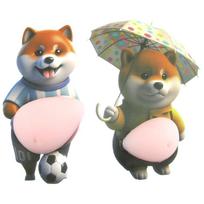 Soft Silicone Anti Collision Sticker 3D Corgi Belly Cute Decor Fidget Toy Home Car Protection Pad For Door Wall Corner Gifts