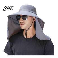 Quick Dry Travel Hat Sun with Neck Flap, Breathable Wide Brim Fishing Hat, Summer UV Protection Cap for Hiking Men Women Mountain Climbing Lightweight