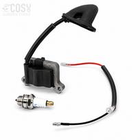 Universal Ignition Coil & Spark Plug Kit for CG430 520 26CC 1E34F 1E40F-5A Grass Strimmer Assembly Lawn Mower Garden Tools Parts China Mainland
