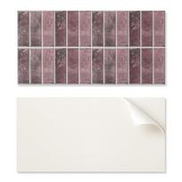Set of Vinyl Tiles with Vertical Stripes Mosaic Print 10x40x20 Cm