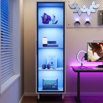 LED vitrina, 170 cm, balta, grūdintas stiklas, 1 vnt