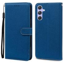 A24 A34 A54 dėklas Coque Samsung Galaxy A34 dėklas Odinis piniginės atverčiamas dėklas Samsung A54 5G GalaxyA54 A 34 A24 telefono dėklai Samsung A24 4G tamsiai mėlyna spalva