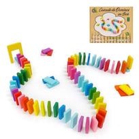 Domino Set - SHOP-STORY - Domino Cascade 123 Pieces - Multicolor - Durable Wood - Educational gryna