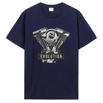 Motorcycle Clothing V Twin Biker Evolution Engine T-shirt Casual T Shirt Cotton Tops Tees Men's Clothing Oversized Unisex Tshirt S
