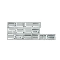 BYD Metal Logo Car Body Sticker - Dream Letter Decoration for Tang Song Qin Models sidabras