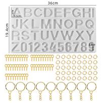 Alphabet Epoxy Resin Silicone Mold DIY Letter Number Pendant Resin Mold Keychain Earring Epoxy Resin Jewelry Crafts Casting Mold