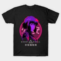 The Major Motoko Kusanagi Ghost In The Shell Anime Waifu Black T-Shirt V16 Unisex T-Shirt XXXXL