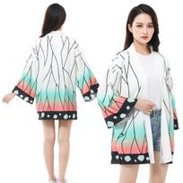 Clothing Short-sleeved Printed Cardigan Cloak Adult Clothing Kimono Outer XS
