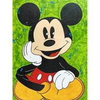 Disney deimantinė tapyba Disney pop stiliaus Pelėda Mikis Rankomis tapytas dekoratyvinis paveikslas PASIDARYK pats rinkinys Suaugusiųjų menai ir amatai Namų dekoras ir dovana Round 20x30cm