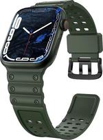 Dirželis triguba apsauga Apple Watch SE , 9, 8, 7, 6, 5, 4, 3, 2, 1 (41, 40, 38 mm) Dirželio apyrankė žalia
