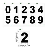Reflective Number Sticker License Plate Number Reflective Invisible Digital Sticker 0-9 Heat-resistant PVC Home Address Numbers