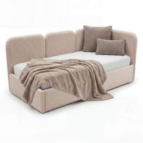 Lova LUNA-R + Čiužinys SAPNAS 2 XL|90x200|Smėlio #8|Boucle
