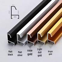 Aliuminio lydinio nuotraukų rėmo profilis plakatams ir veidrodžiams Brushed rose gold