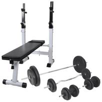 Grifo ir svorių rinkinys su suoliuku, 90kg