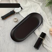 Minimalistinis nerūdijančio plieno papuošalų padėklas, Juoda