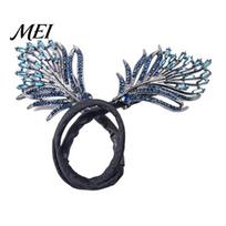 Safe Hairpin for Active Use Hair Bun Pin, Blue Feather Decor Maker Hairpin, Metal Fitness Accessories Construction Accessory Work Gym Dance mėlyna