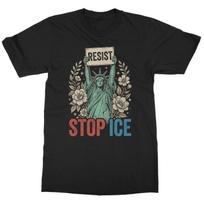 Lady Liberty Resist Stop Ice Anti-Ice Protest Unisex T-Shirt XL