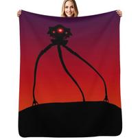 Tripod Throw Blanket Fluffy Cozy Throw Blanket for Home Decor Size: 75*100cm, Weight: 230 GSM