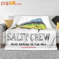 Salty Crew Fish Sail Dive Ultra-Soft Blanket Quilt Winter Sofa Cover Bed Covers Size: 75*100cm, Weight: 230 GSM