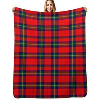 Clan Ruthven Tartan Throw Blanket Summer Cool Breathable Blanket for Sleeping Size: 75*100cm, Weight: 230 GSM