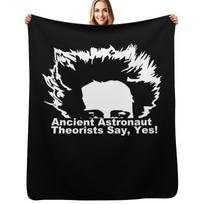 Ancient Astronaut Theorists Say Yes, Alien Face. Throw Blanket All Season Lightweight Soft Blanket for Bed Size: 75*100cm, Weight: 230 GSM