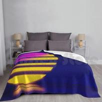 Retrowave Sun Blanket For Sofa Bed Travel Synthwave 80s Retro Sun Outrun Aesthetic Eighties Tecnho Retrowave Size: 75*100cm, Weight: 230 GSM