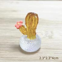 Cartoon Cactus Bonsai Decor Transparent Fleshy Resin Crafts Realistic Simulated Mini Cactus Home Decor A7