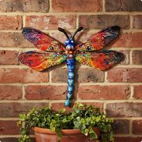 Dragonfly Wall Artwork Simple to Hang Metal Decor Bright Colors for Garden, Patio Style a Style a