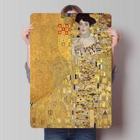 Adele Bloch-Bauer I Tinplate Posters Customizable Wall Art Retro Vintage Metal Signs for Home Room Garage Decoration Aesthetic 20X30CM