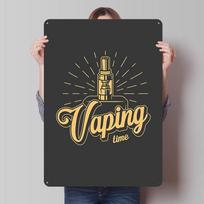 Vaping Tinplate Posters Customizable Wall Art Retro Vintage Metal Signs for Home Room Mancave Decoration Gaming Wand Deko Garden 20X30CM
