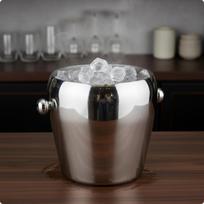 Stainless Steel Ice Bucket Easy to Carry Double Handle Portable Beverage 1L Standard