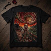 The Scream Horror T-Shirt • Death Metal Art Tee • Edvard Munch Parody • Dark Art Graphic Shirt • Creepy Skeleton Tee • Gothic Unisex T-Shirt S