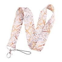 Ribbon Name Tag Holder Hang Rope Marble Printing Lanyard Neck Straps Phone Hang Rope Phone Lanyard 04