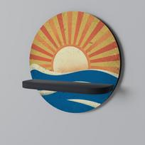 Sunny slide round shelf black