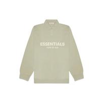 Fear Of God Essentials Ss22 Solid Color Logo Print Long Sleeve Polo Shirt Kids tops FOG-SS22-669 M