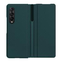 Dėklas Samsung Galaxy Z Fold 4 5g, Flip, Natūralios Odos Dangtelis, Šoninis Nuimamas Rašiklio Laikiklis, Samsung Z Fold 4 Dėklui Only case No Pen