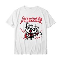 Aggretsuko Rocker Rage Tee Shirt Casual Custom Tops T Shirt New Design Cotton Women Top T-Shirts Plus Size 70905 S
