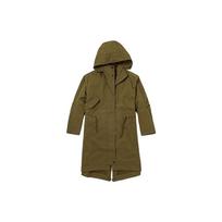Timberland Solid Color Outdoor Water-Resistant Loose Mid-Length Parka Women outerwear Army-Green A6HB9-302 XL