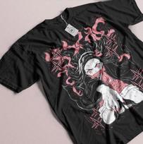 Nezuko T-Shirt Demon Slayer Kimetsu No Yaiba Anime Mitsuri Kanroji Tee All Size M