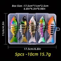 5vnt skęstantis voblerių rinkinys Crankbaits žvejybos rinkinys dirbtinis masalas, kietas masalas, lydekos vobleriai, skirti basų žvejybos reikmenims 10CM