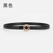 Women's belt crocodile pattern flower decoration simple jeans belt with dress belt women 105*1.8cm juoda