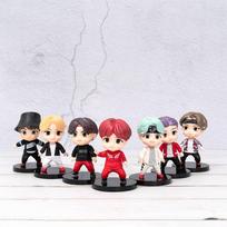 7pcs/Set Bangtan Boys Groups Rm Jin Suga Jhope Jimin V Jungkook Doll Model Toy Action Figure Star Idol Adorable Army Present Designed For Children