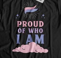 Proud Of Who I Am! Bisexual Flag T-Shirt LGBTQ+ Sexuality Awareness Gifts 3XL