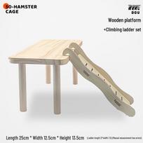 Luxury Acrylic Hamster Cage - Spacious Transparent Villa for Goldens, Large Habitat with Landscaping Nest With 4 Feet