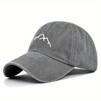 Women Snapback Cap Mountain Embroidery Cotton Baseball Cap Sun Protection Trucker Hat For Outdoor Use Camping Hiking Fishing For Men And Adjustable