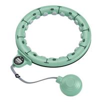 Weighted Infinity Smart Fitness Hoop with Counter Knots Weight Hoop 24 Detachable Women Weight Loss žalia