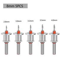 Reguliuojami sėjamieji grąžtai 8 mm kotu Grąžtų rinkinys Varžtas Medienos apdirbimo kampų frezavimo įrankis Greito keitimo 2,8 mm 3 mm 3,2 mm 3,5 mm 4 mm